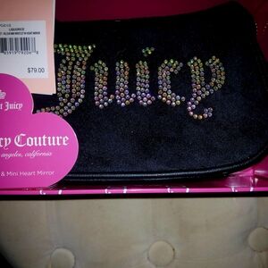 Juicy Couture Black Clutch with Multicolor Accents